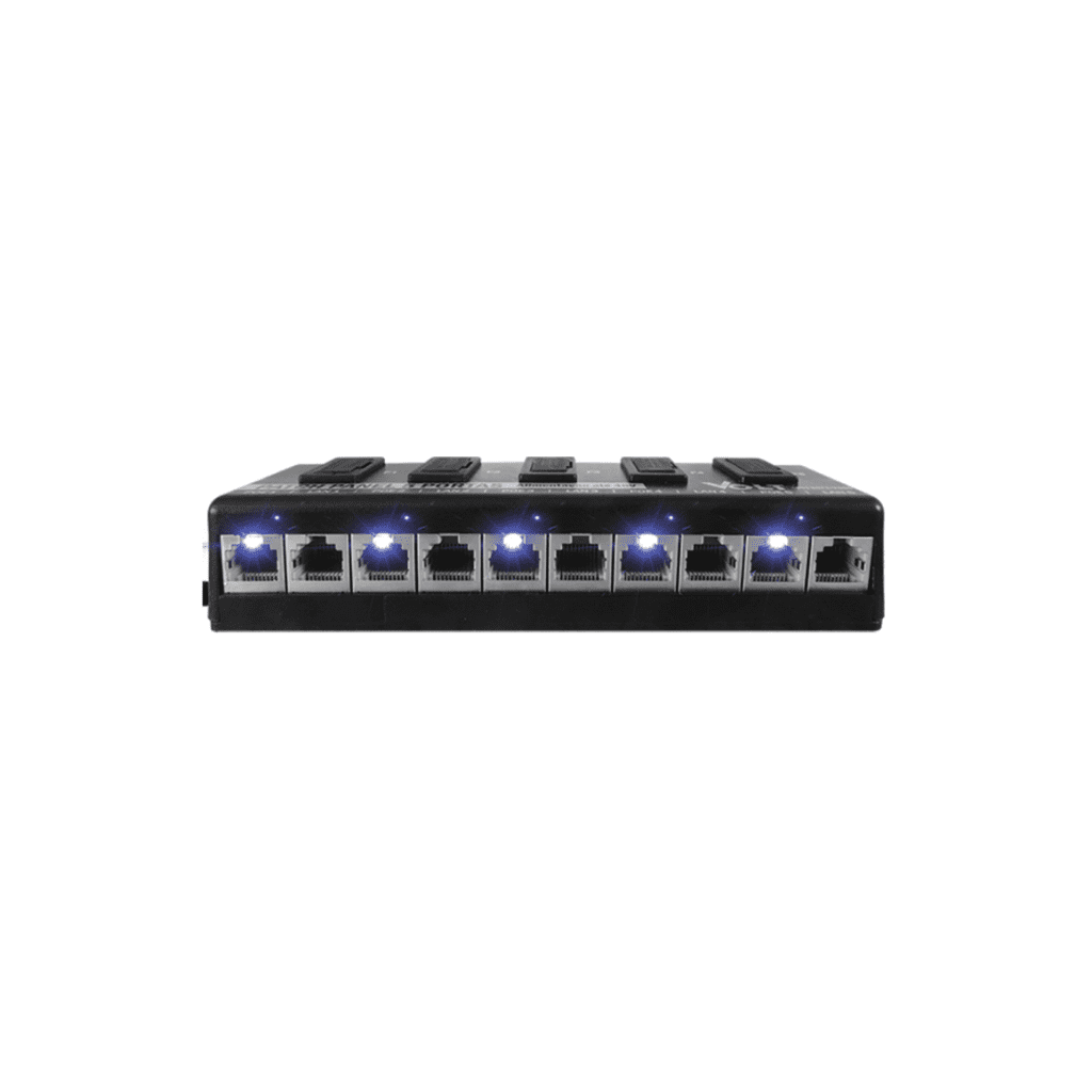 Patch panel poe 5 portas fast ethernet 48v - Condufibra